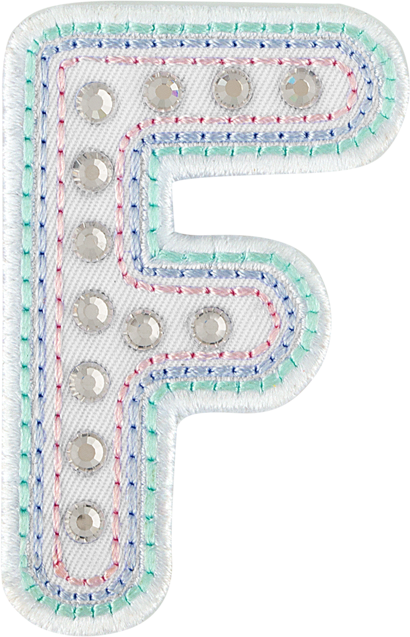 Crystal Pastel Letter Patch