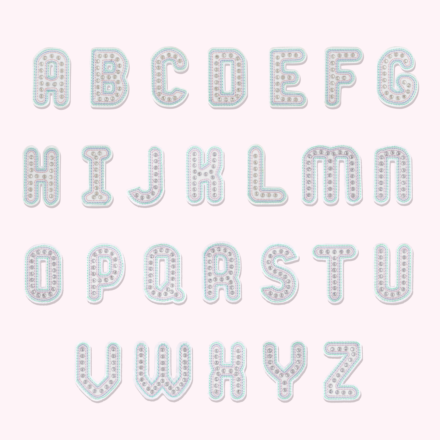 Crystal Pastel Letter Patch