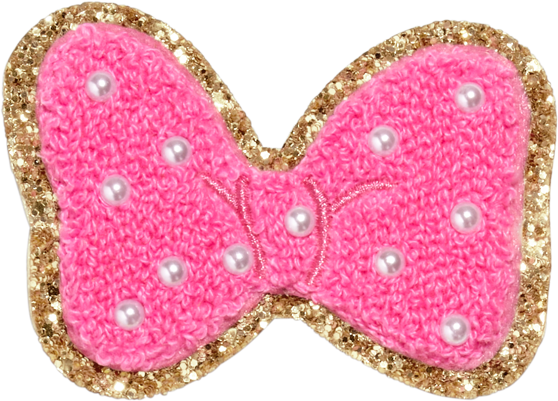 Bubblegum Disney Minnie Mouse Pearl Bow Patch