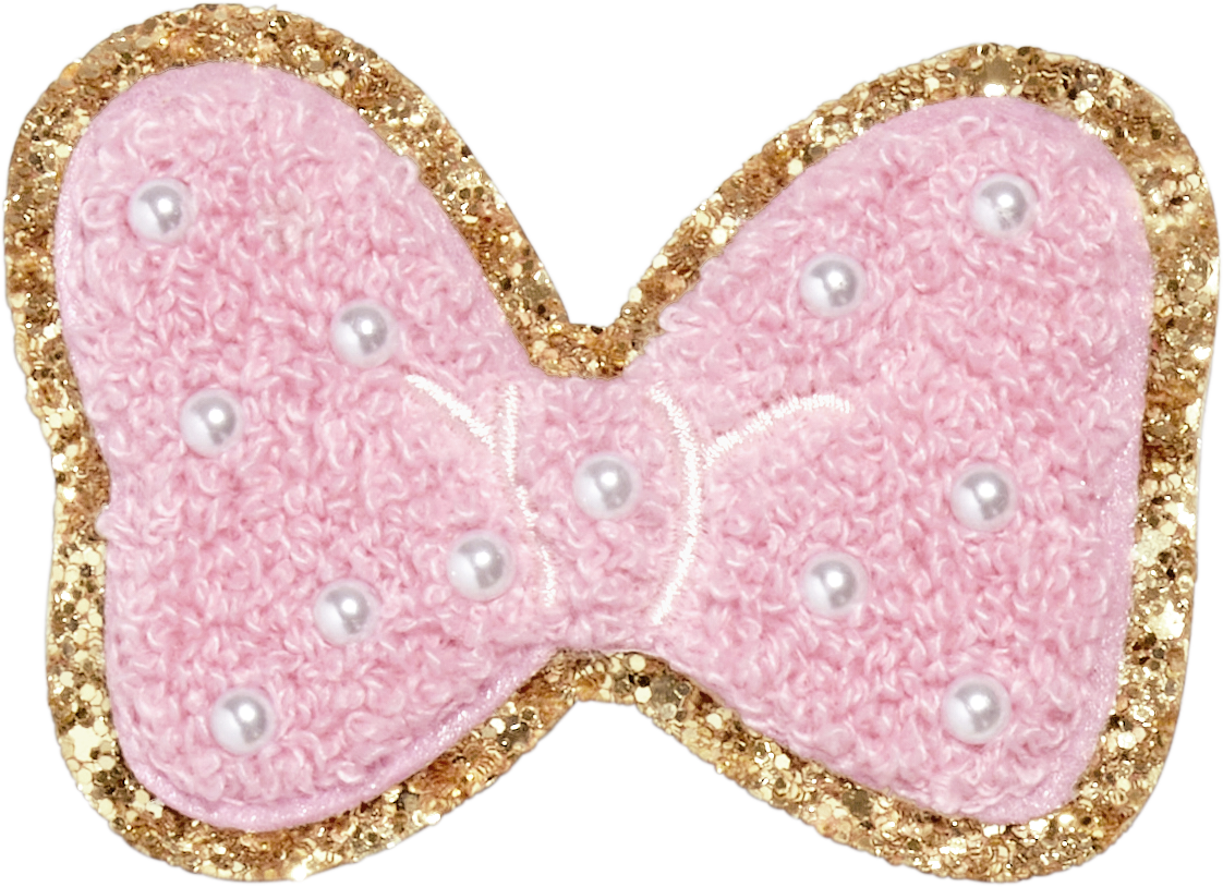 Flamingo Disney Minnie Mouse Pearl Bow Patch