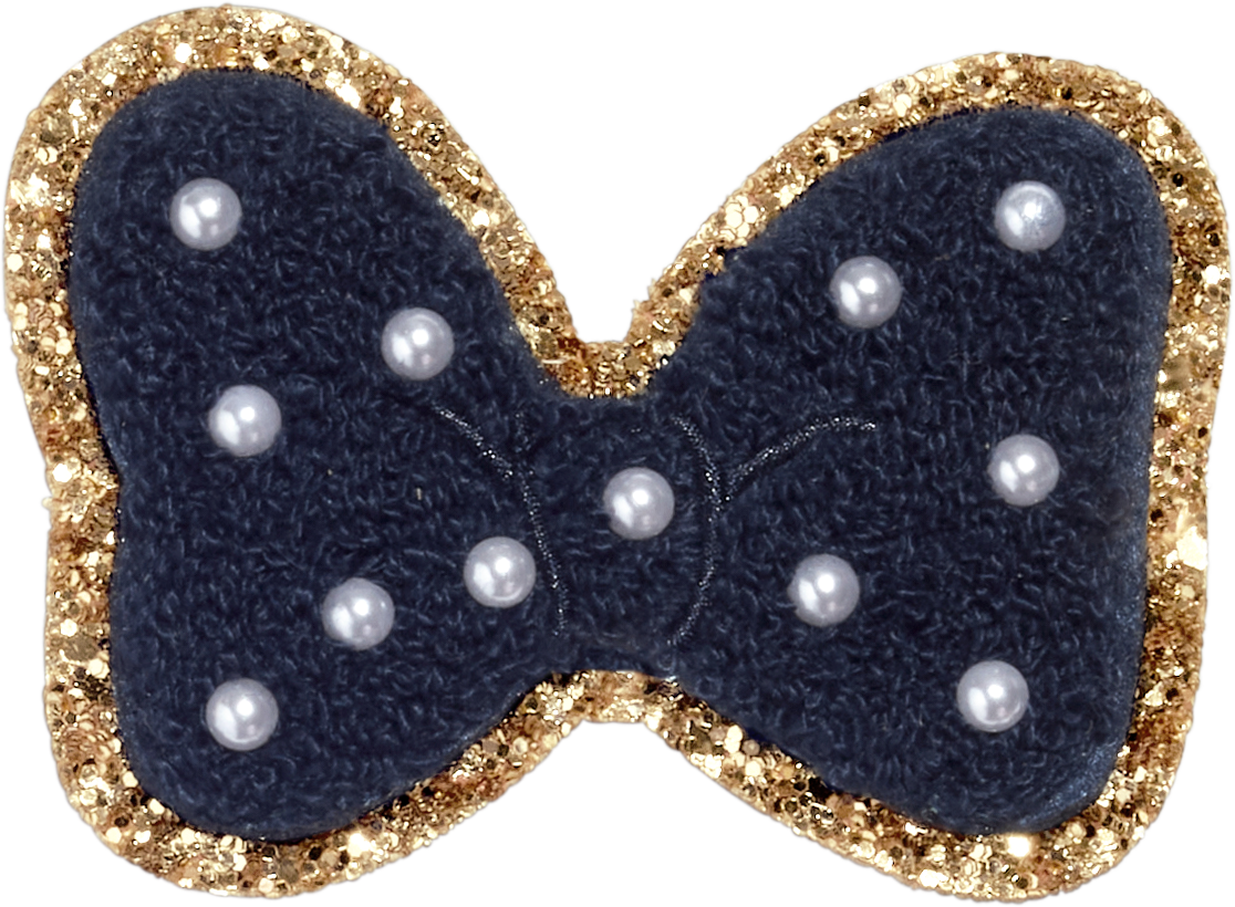 Sapphire Disney Minnie Mouse Pearl Bow Patch