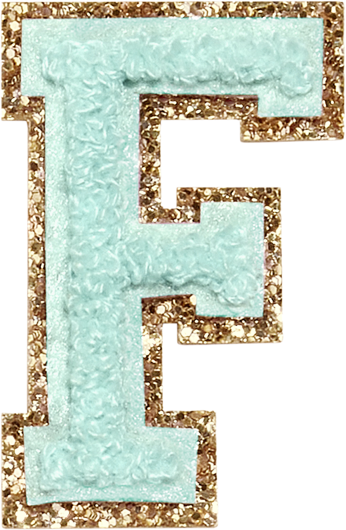 Cotton Candy Glitter Varsity Letter Patches
