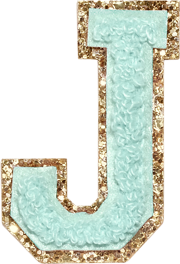 Cotton Candy Glitter Varsity Letter Patches