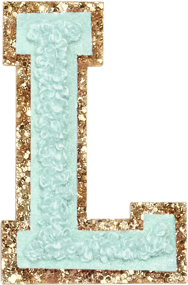 Cotton Candy Glitter Varsity Letter Patches