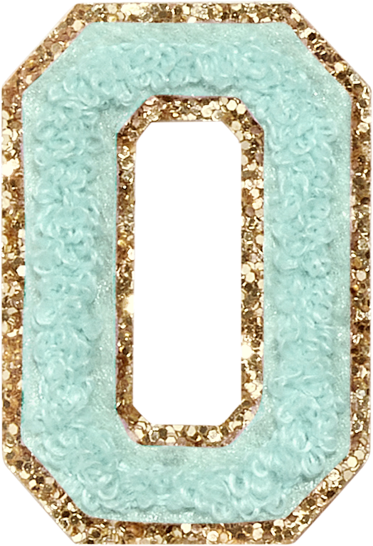 Cotton Candy Glitter Varsity Letter Patches