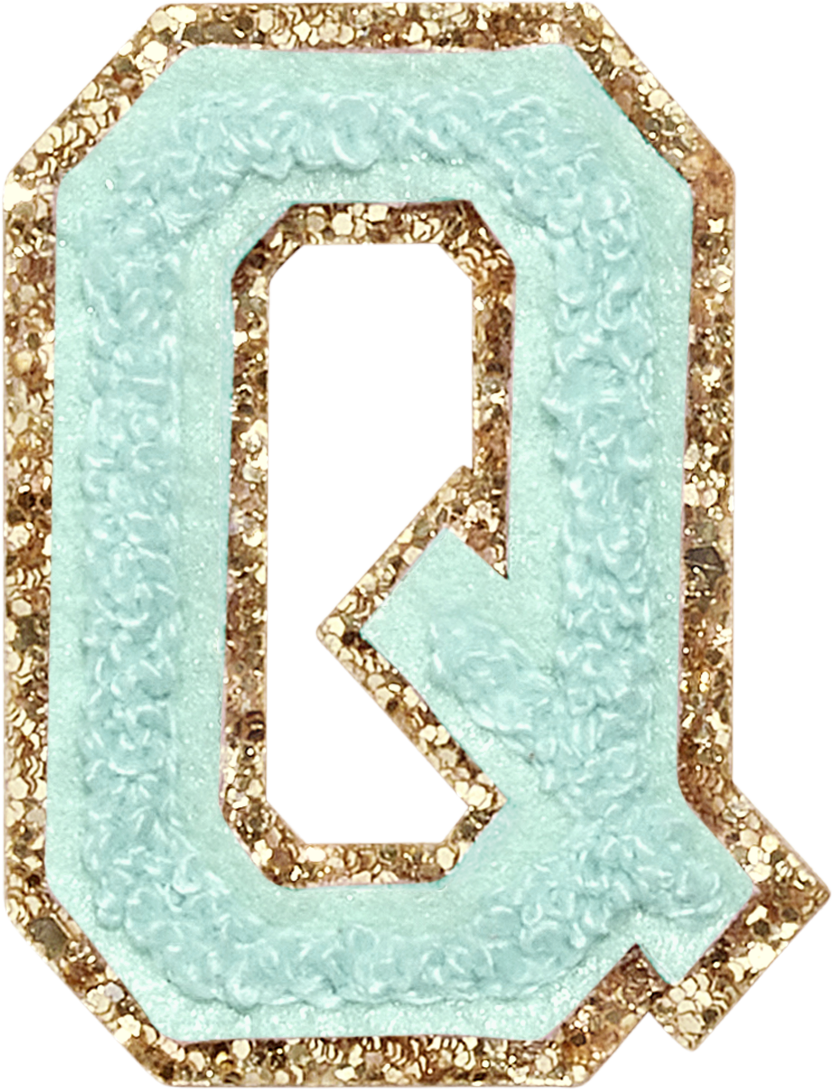 Cotton Candy Glitter Varsity Letter Patches