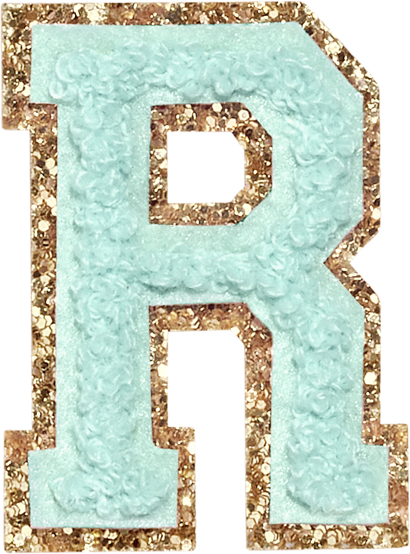Cotton Candy Glitter Varsity Letter Patches