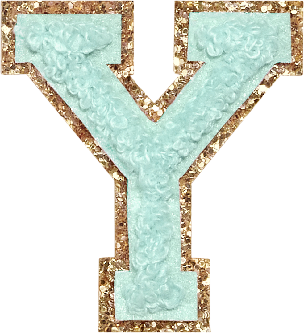 Cotton Candy Glitter Varsity Letter Patches