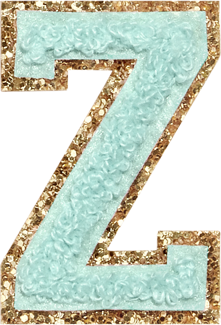 Cotton Candy Glitter Varsity Letter Patches