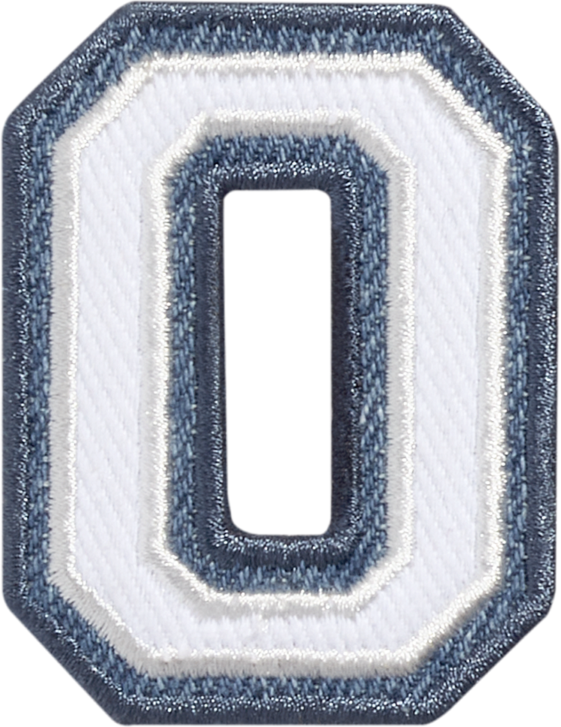 Denim Varsity Letter Patch