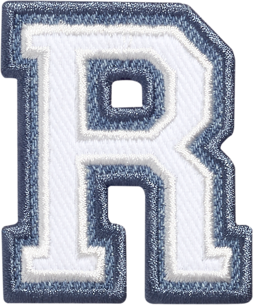 Denim Varsity Letter Patch