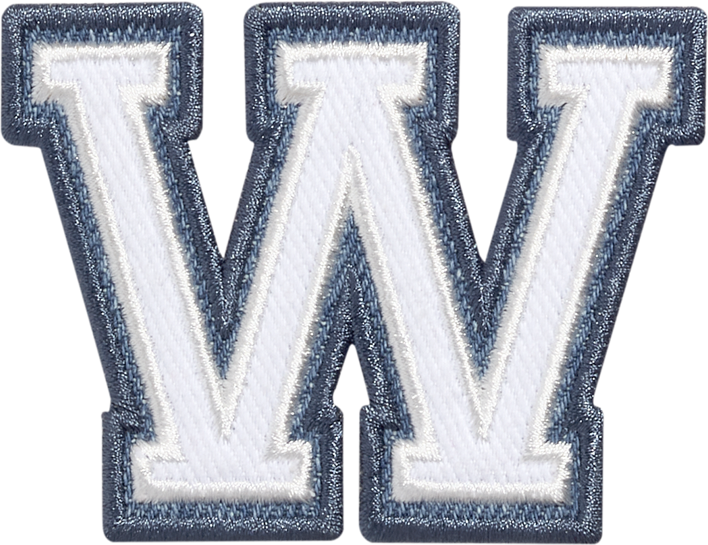 Denim Varsity Letter Patch