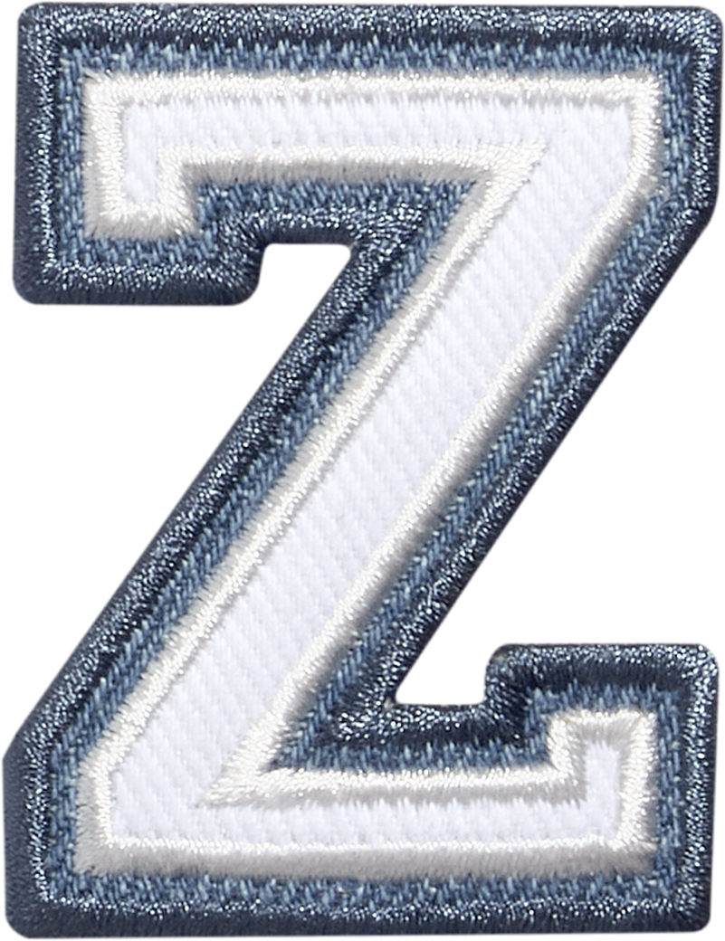 Denim Varsity Letter Patch