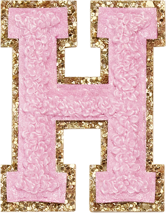 Flamingo Glitter Varsity Letter Patches | Stoney Clover Lane