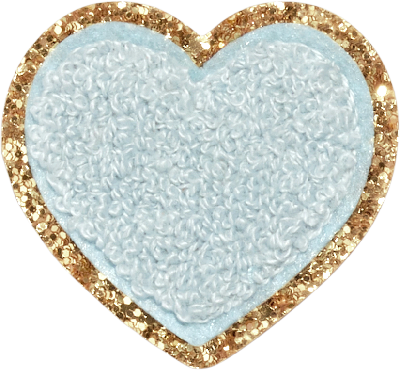 Sky Glitter Heart Patch
