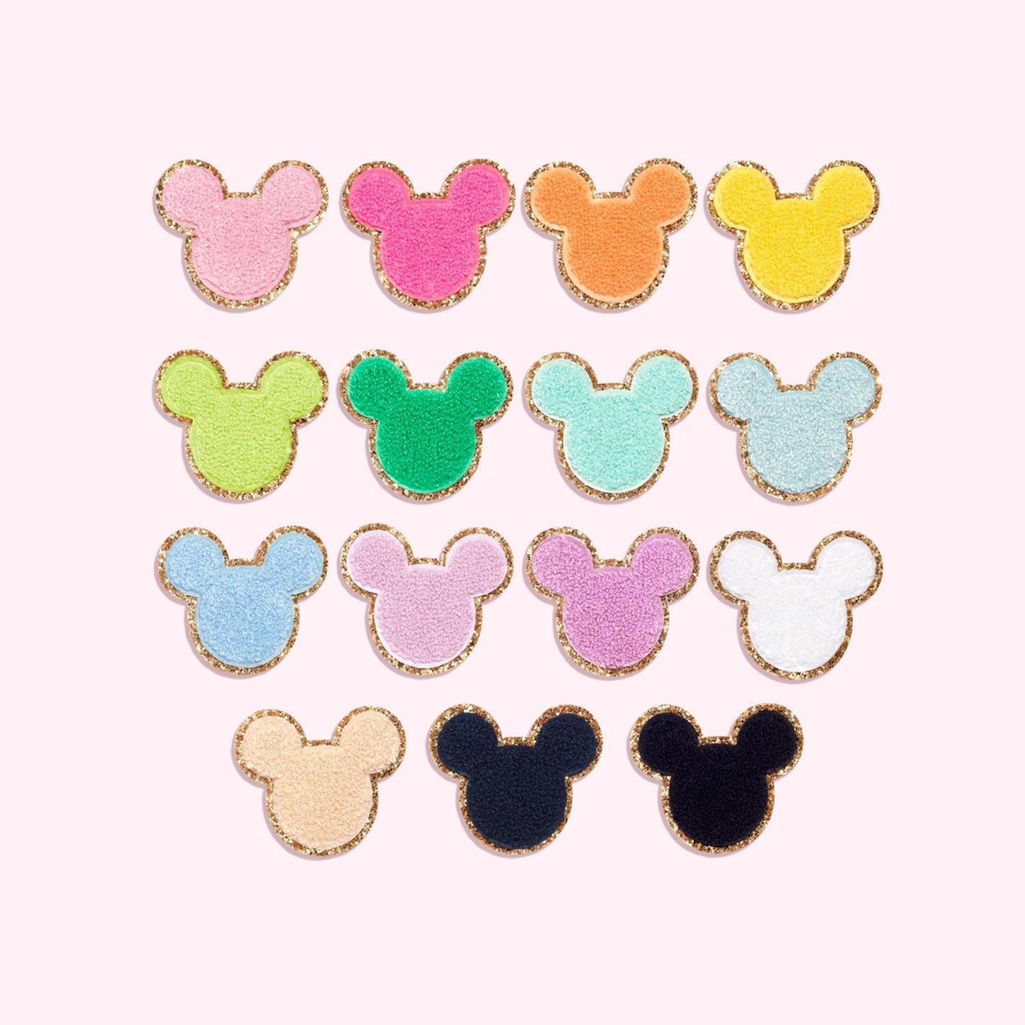Cotton Candy Disney Mickey Mouse Glitter Patch