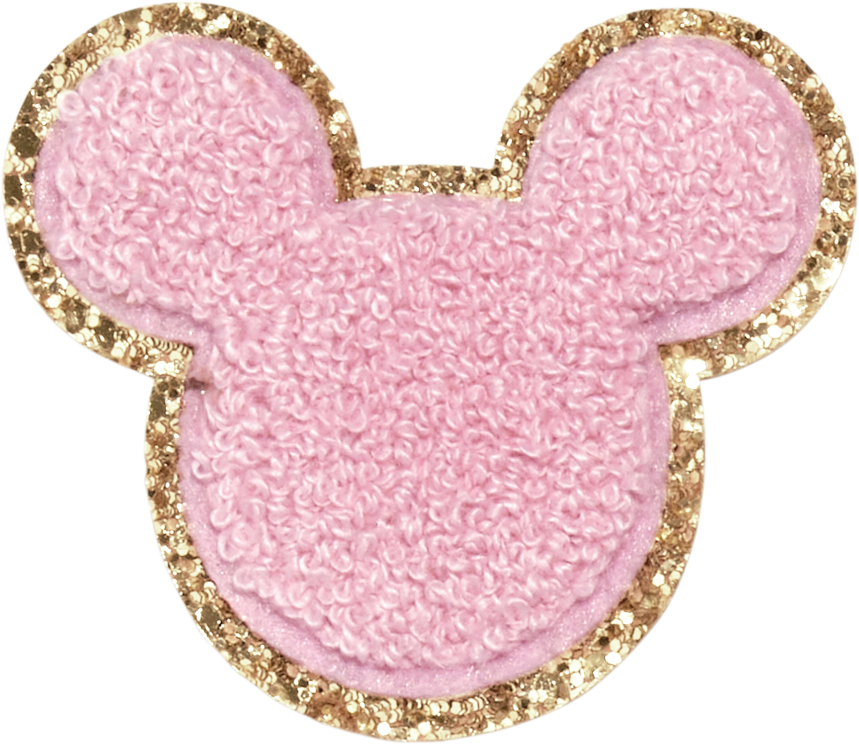 Flamingo Disney Mickey Mouse Glitter Patch