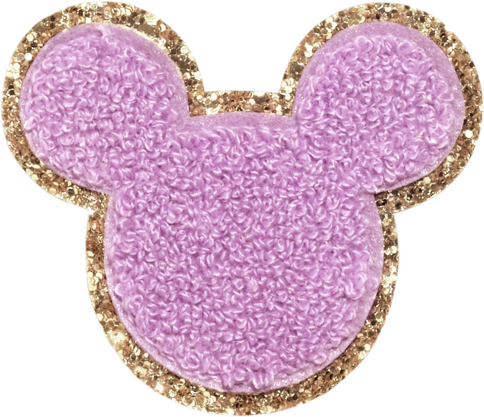 Grape Disney Mickey Mouse Glitter Patch
