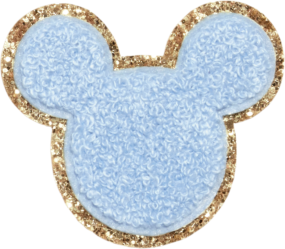 Periwinkle Disney Mickey Mouse Glitter Patch