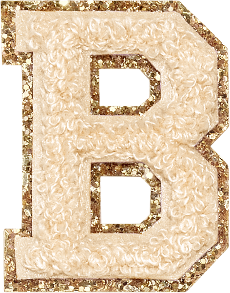Sand Glitter Varsity Letter Patches | Stoney Clover Lane Patches