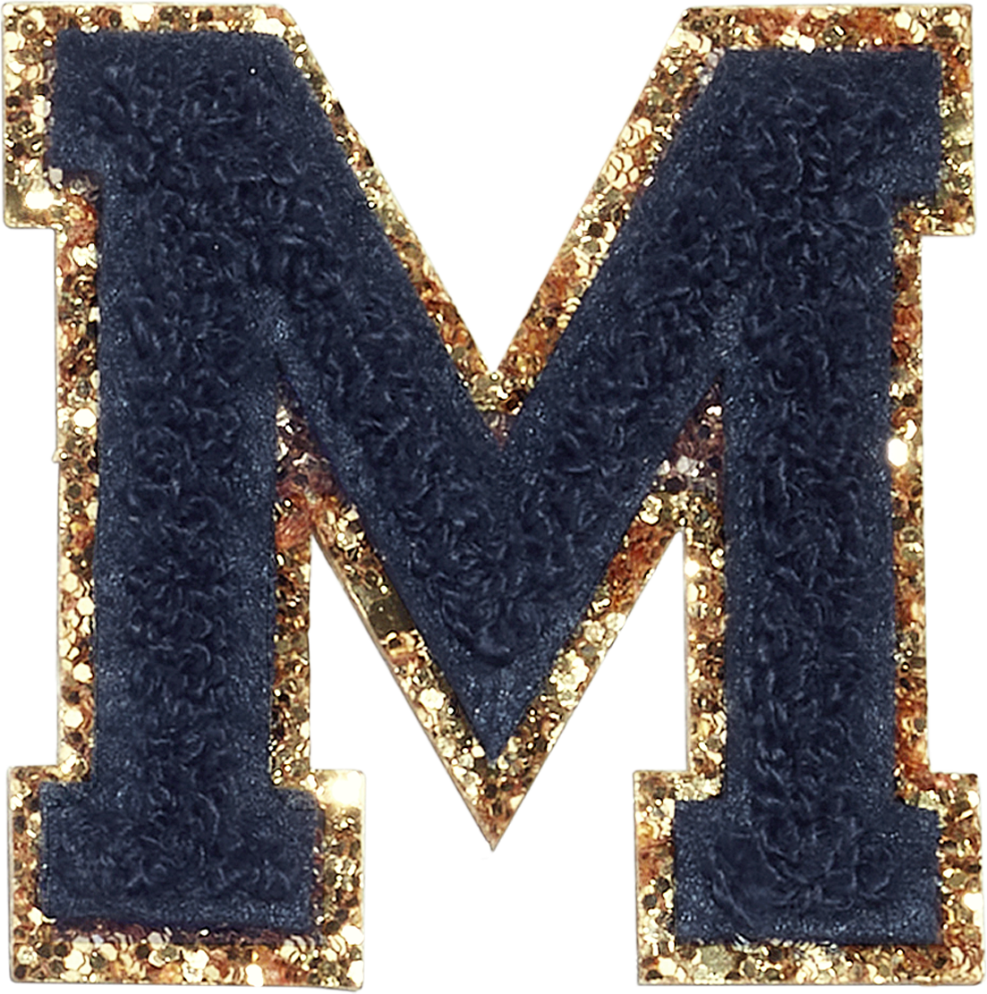 Sapphire Glitter Varsity Letter Patches