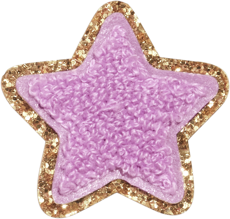 Grape Glitter Varsity Star Patch