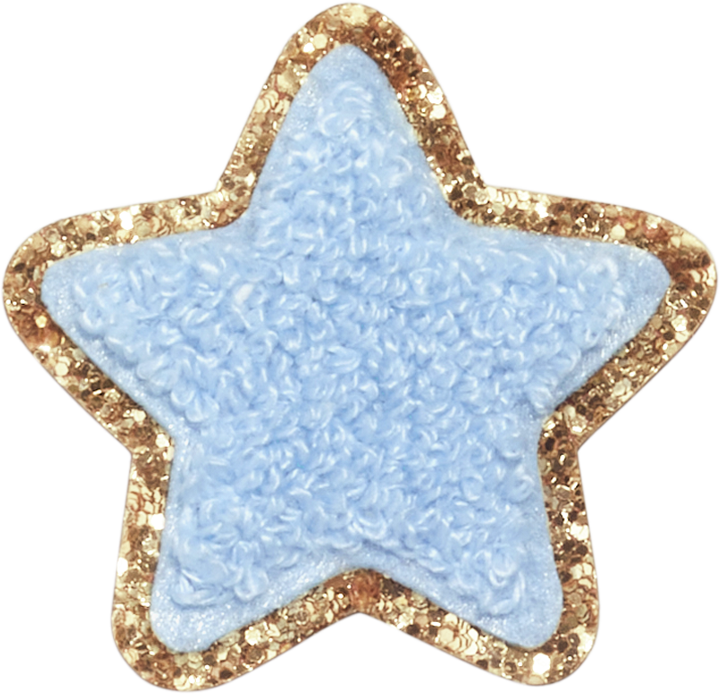 Periwinkle Glitter Varsity Star Patch