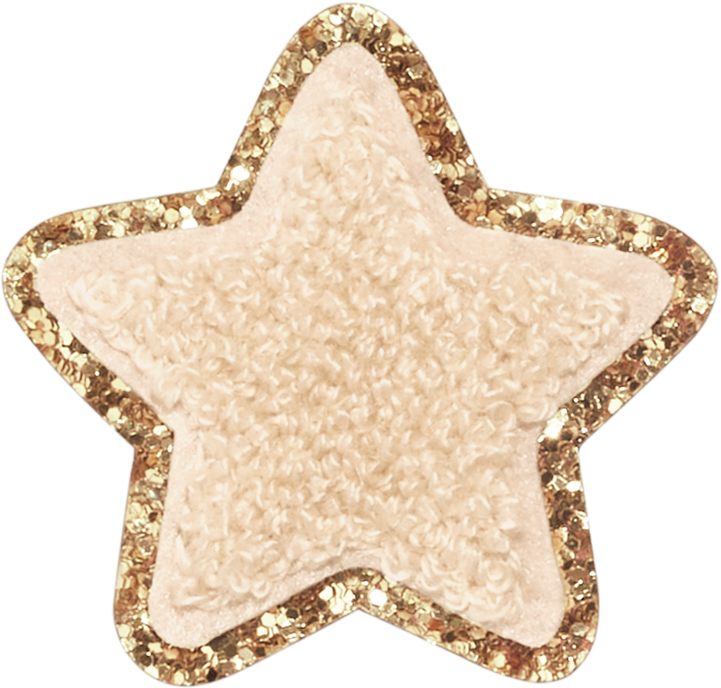 Sand Glitter Varsity Star Patch