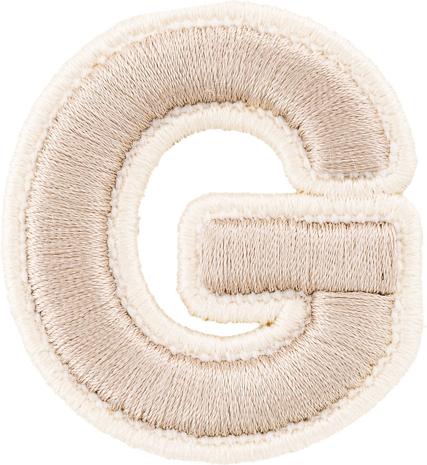 Sand Rolled Embroidery Letter Patches