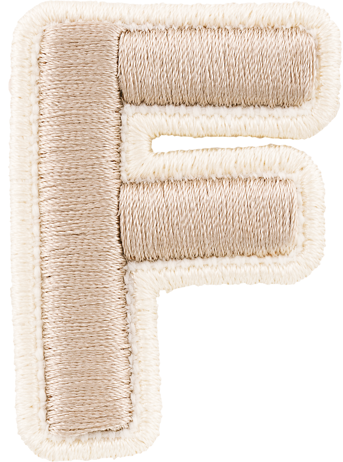 Sand Rolled Embroidery Letter Patches