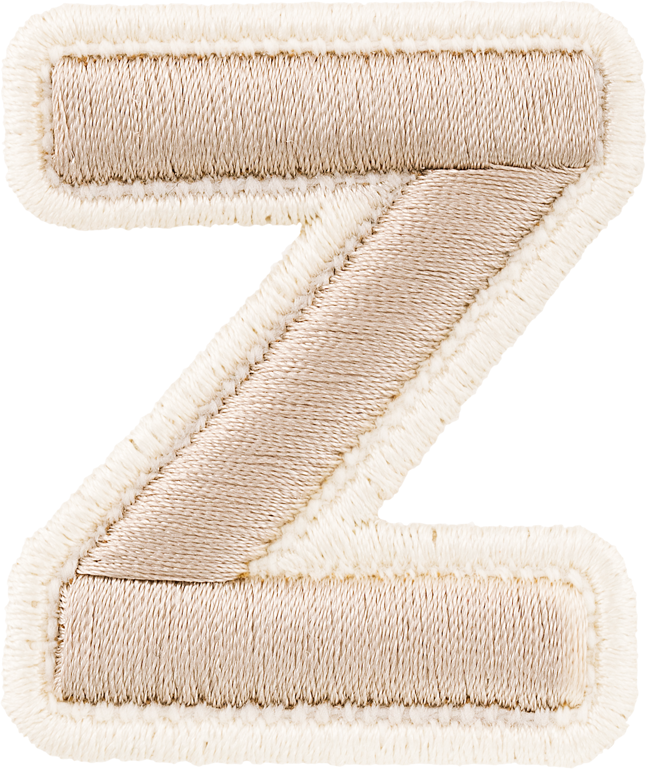 Sand Rolled Embroidery Letter Patches