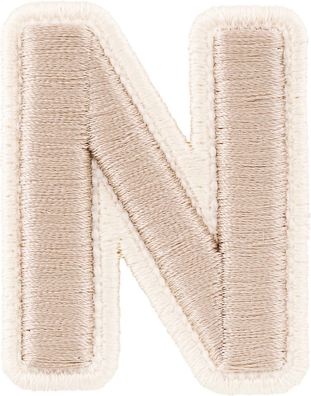 Sand Rolled Embroidery Letter Patches