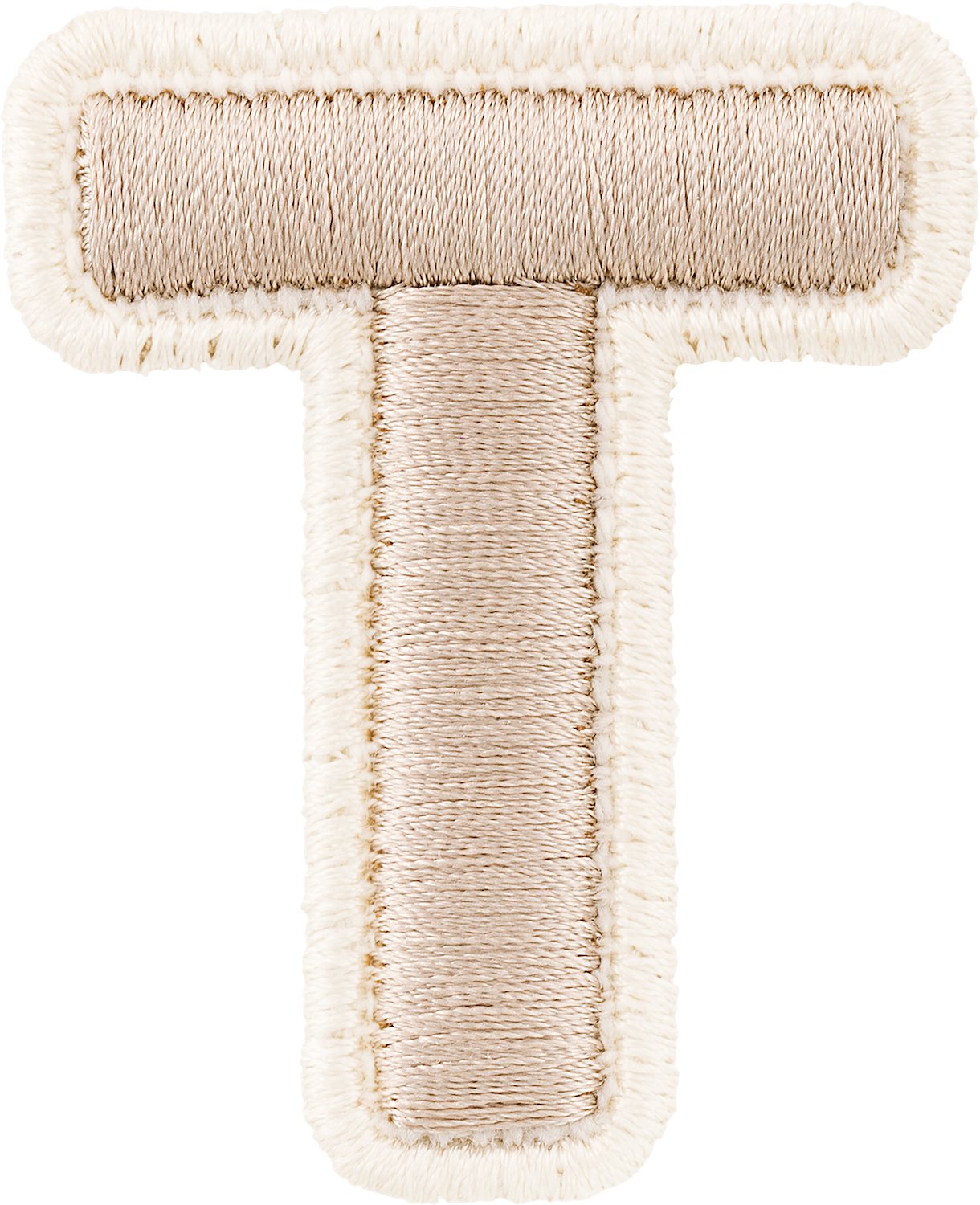 Sand Rolled Embroidery Letter Patches
