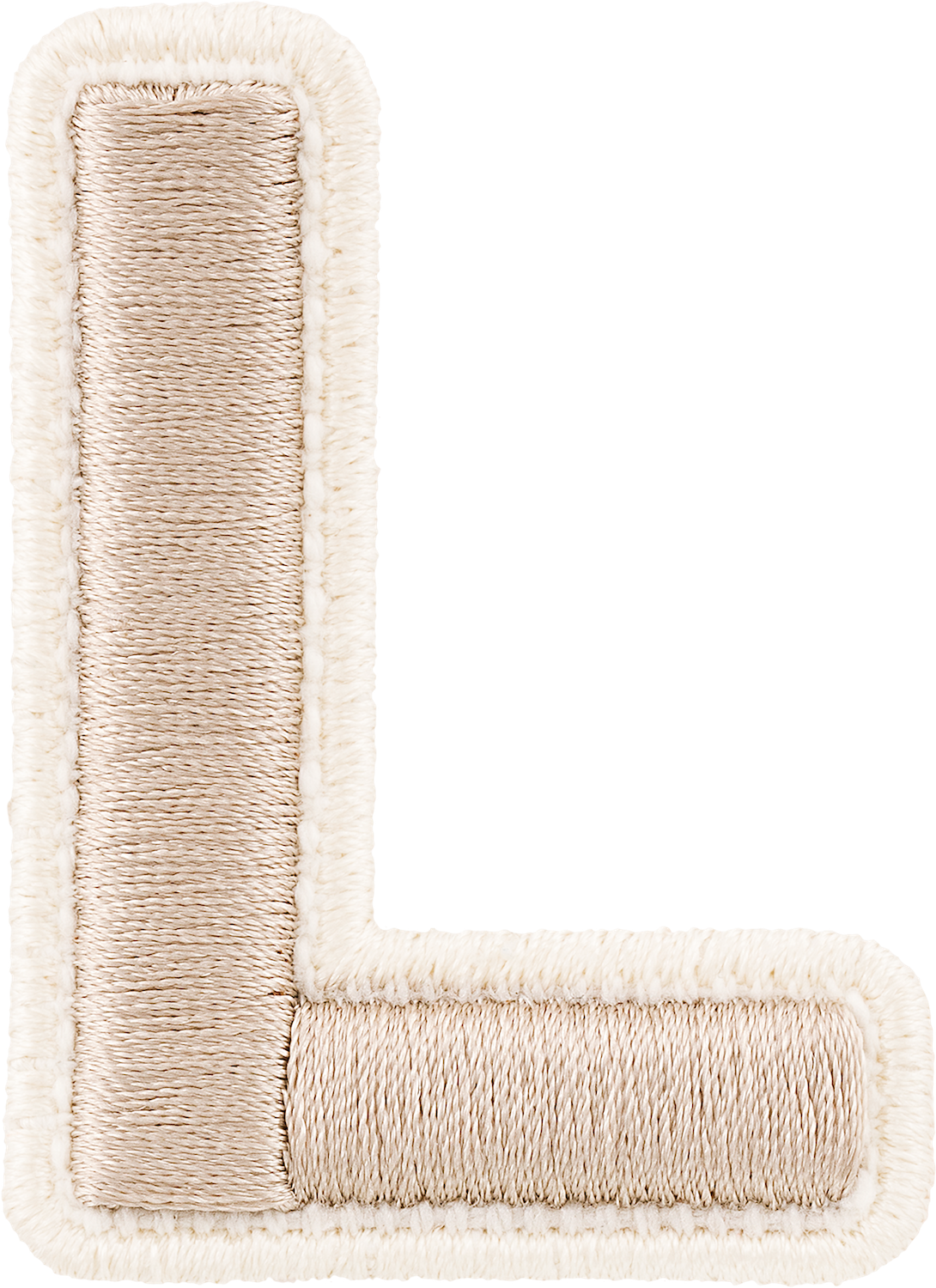 Sand Rolled Embroidery Letter Patches