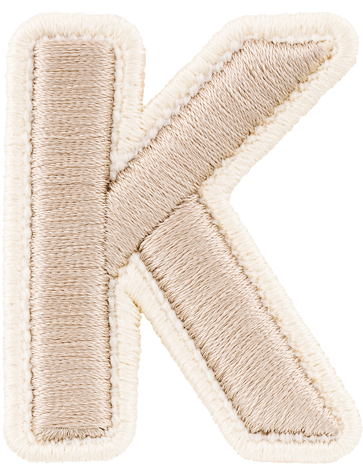Sand Rolled Embroidery Letter Patches