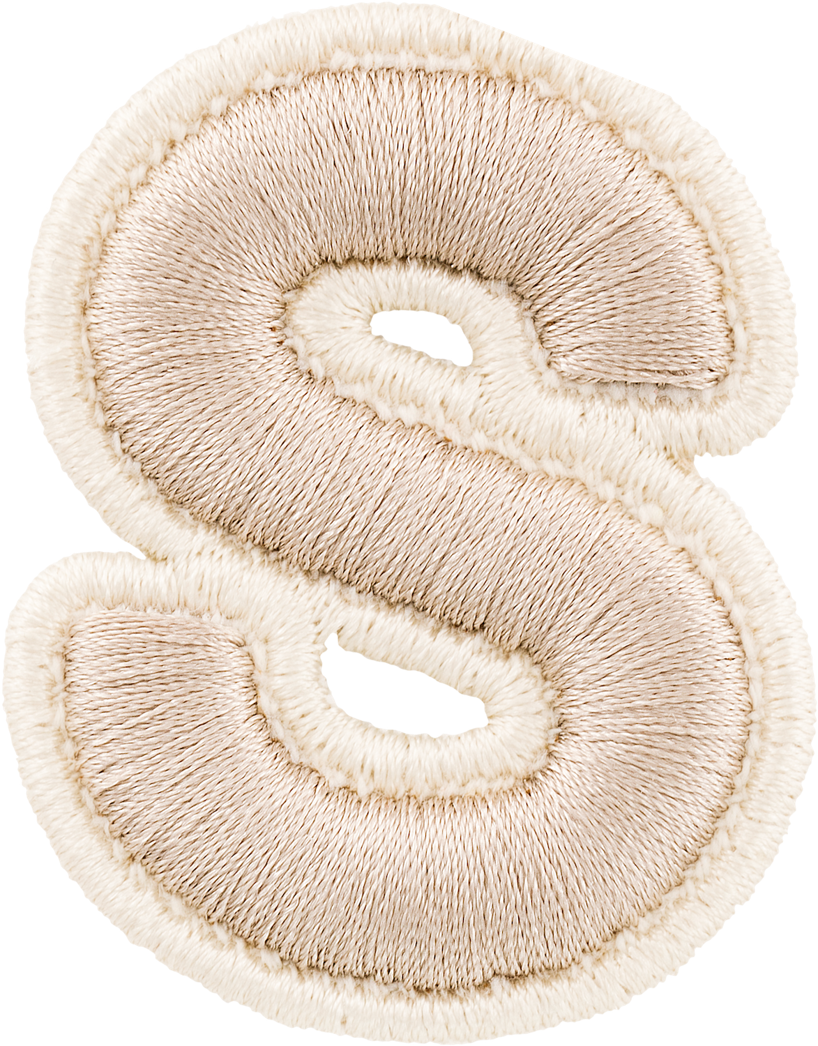 Sand Rolled Embroidery Letter Patches