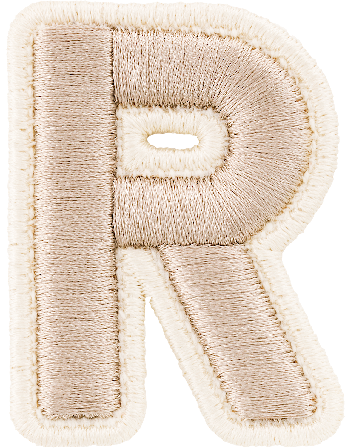 Sand Rolled Embroidery Letter Patches