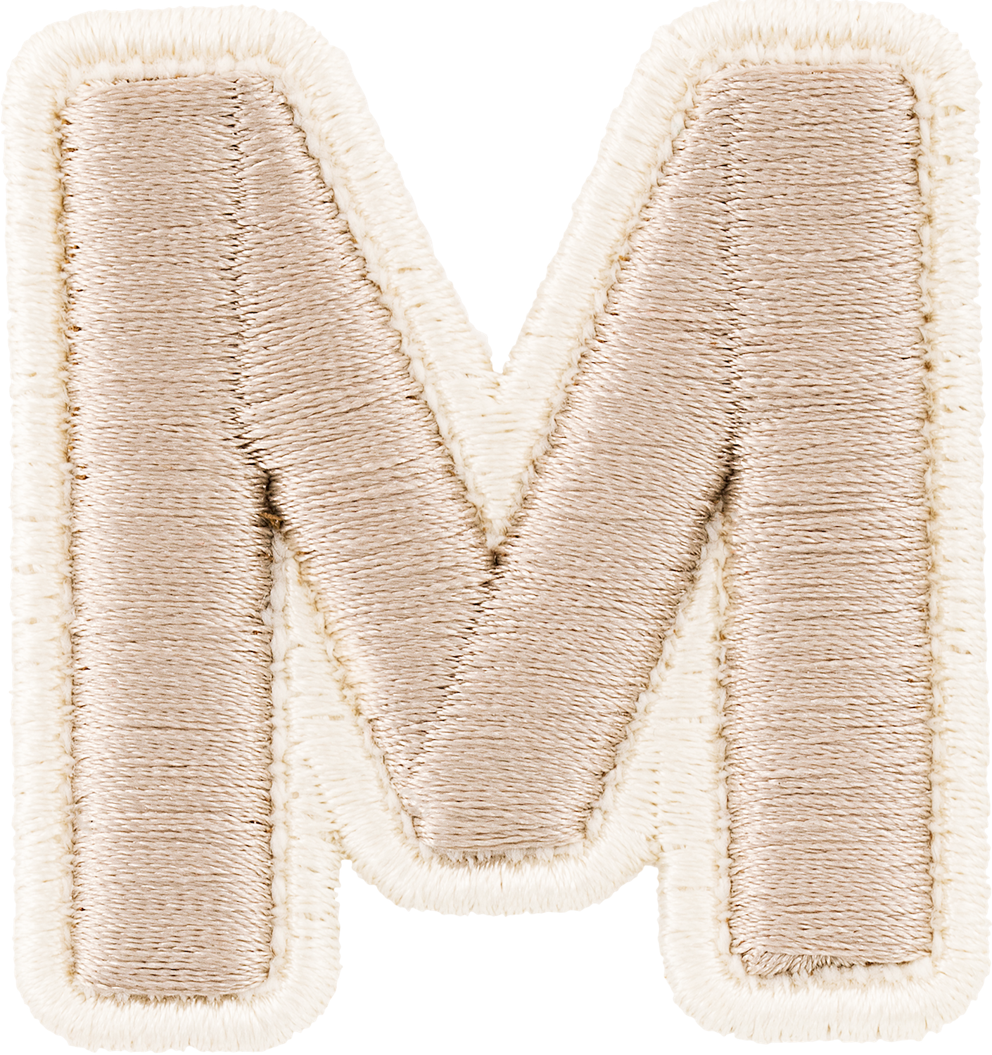 Sand Rolled Embroidery Letter Patches