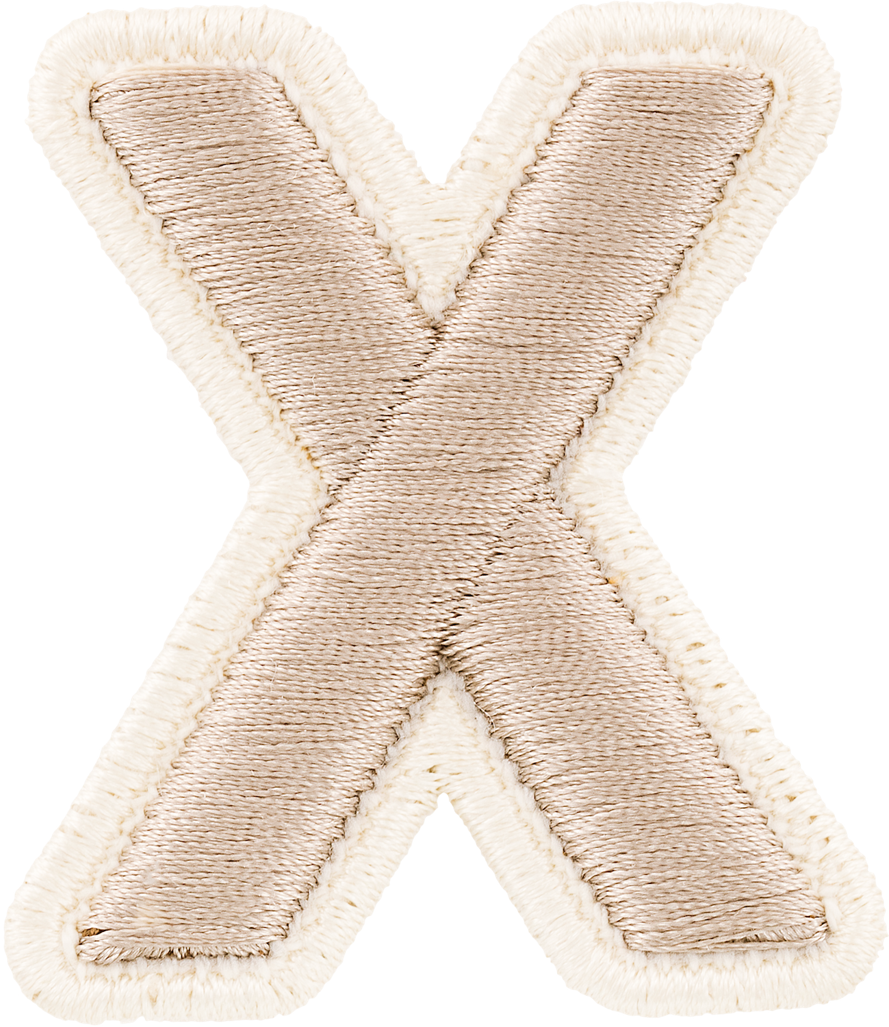 Sand Rolled Embroidery Letter Patches