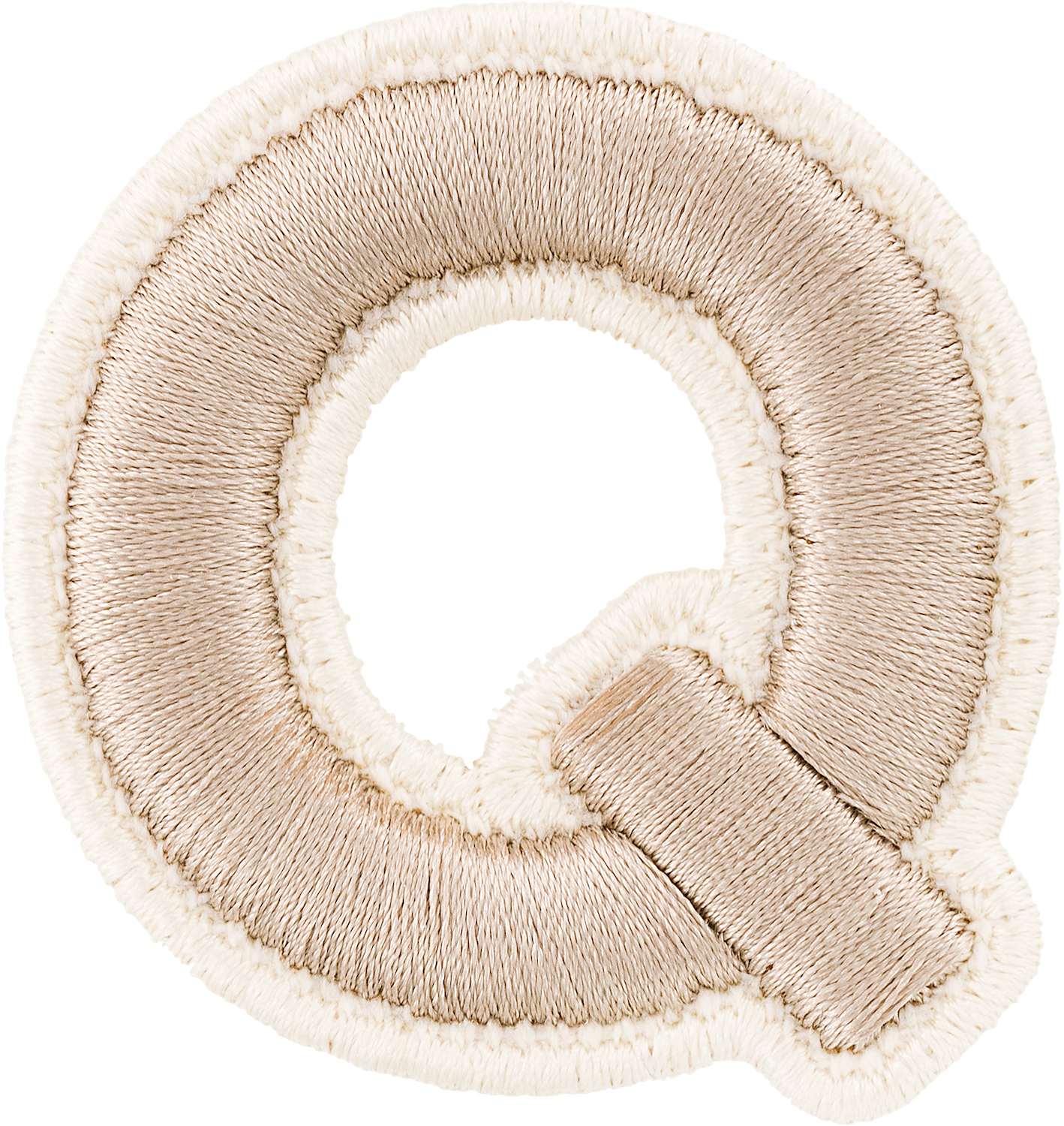 Sand Rolled Embroidery Letter Patches