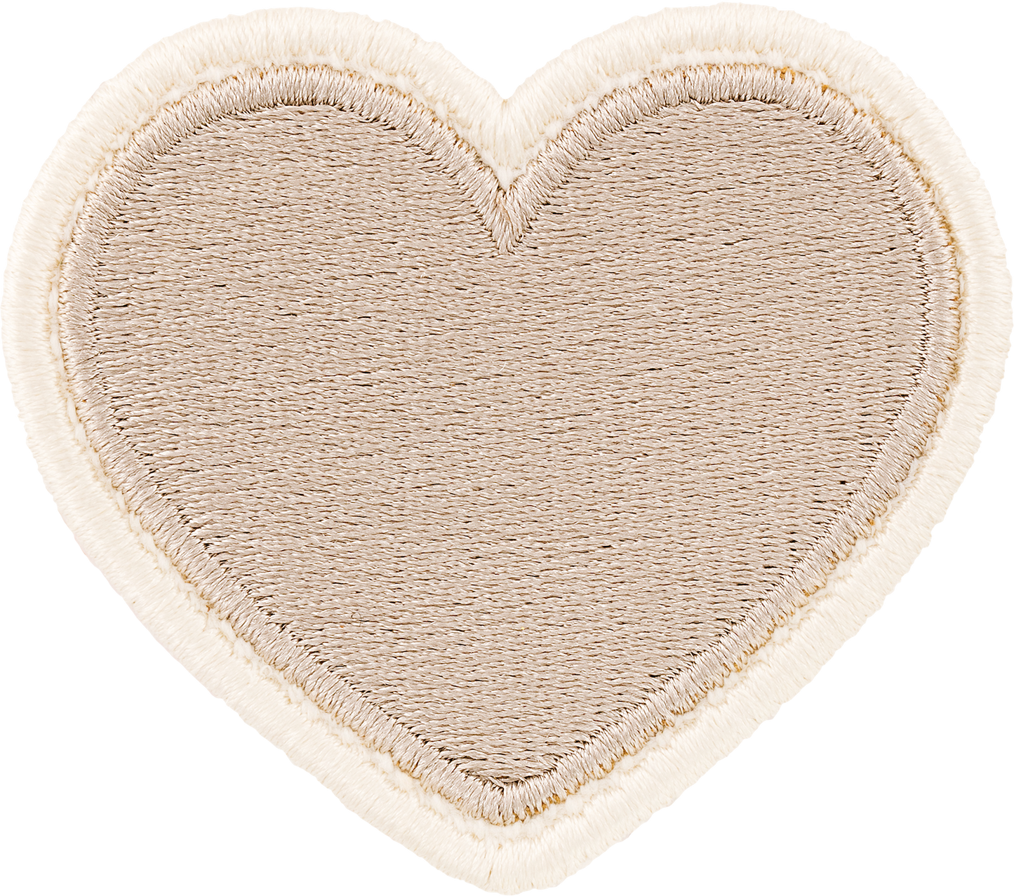 Sand Rolled Embroidery Heart Patch