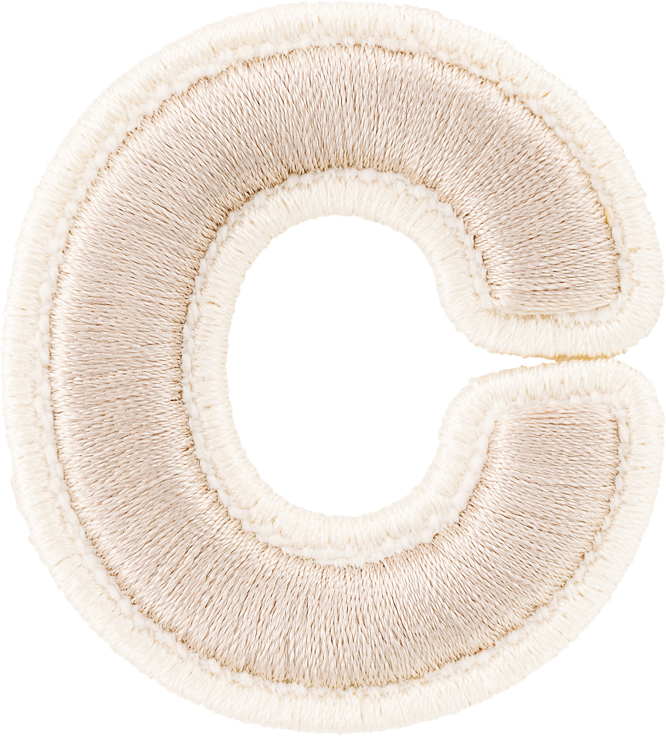 Sand Rolled Embroidery Letter Patches
