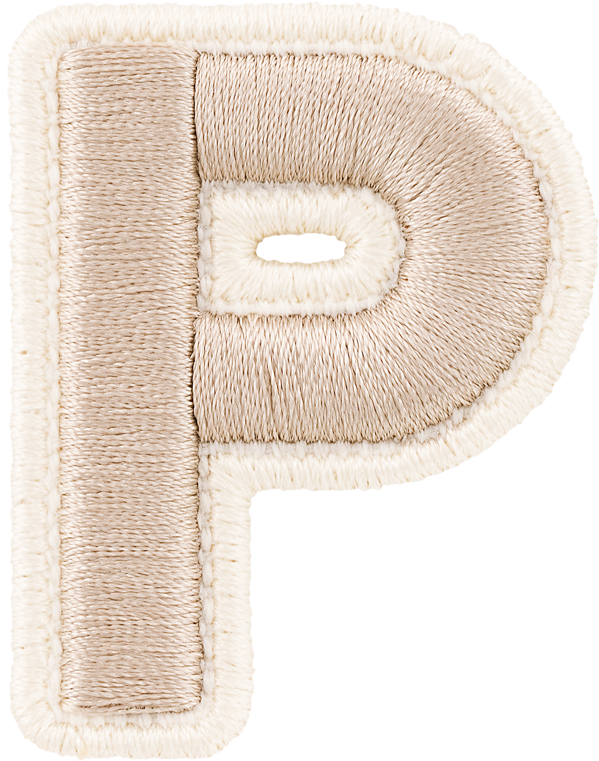 Sand Rolled Embroidery Letter Patches