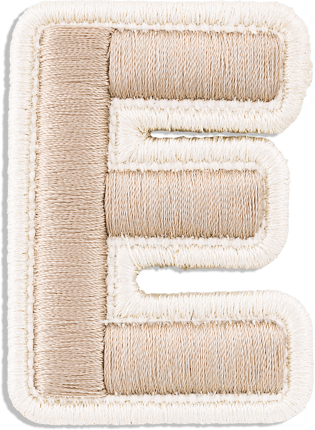 Sand Rolled Embroidery Letter Patches