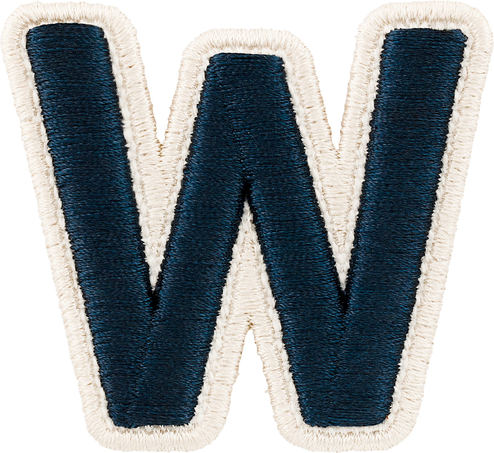 Sapphire Rolled Embroidery Letter Patches