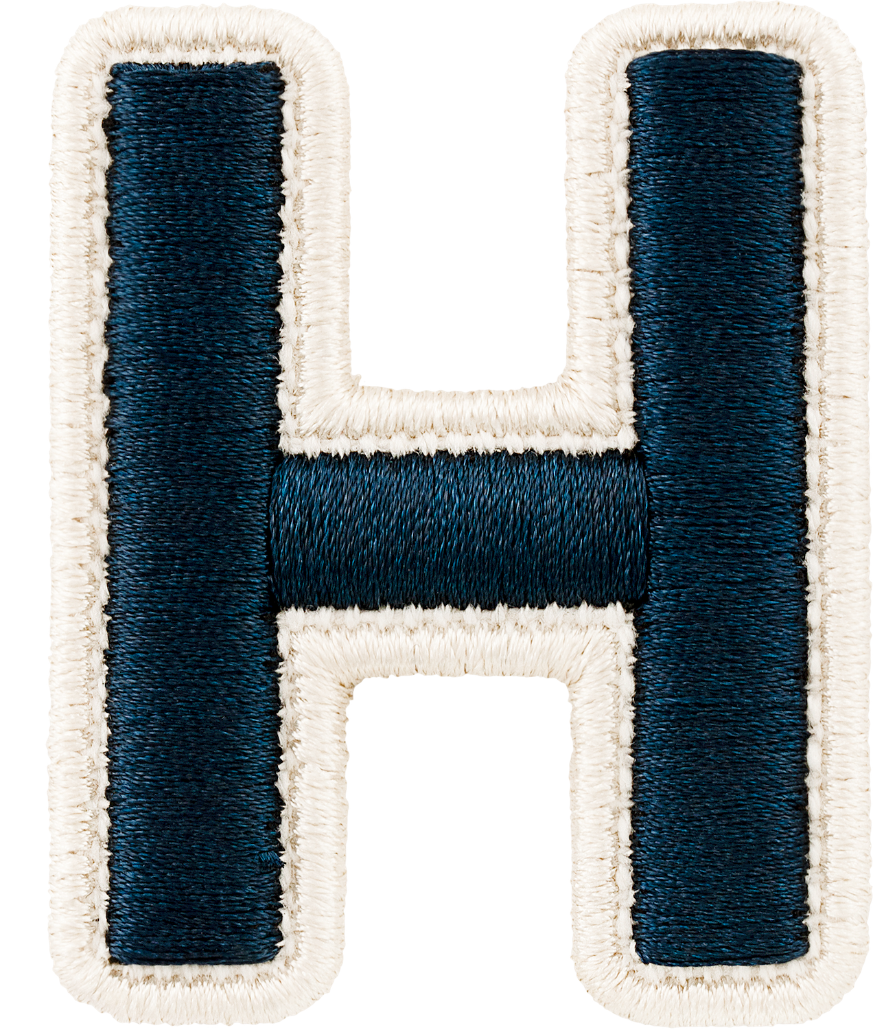 Sapphire Rolled Embroidery Letter Patches