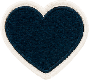 Sapphire Rolled Embroidery Heart Patch