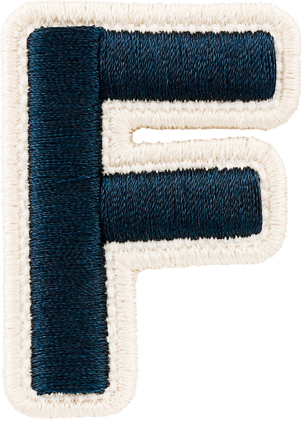 Sapphire Rolled Embroidery Letter Patches