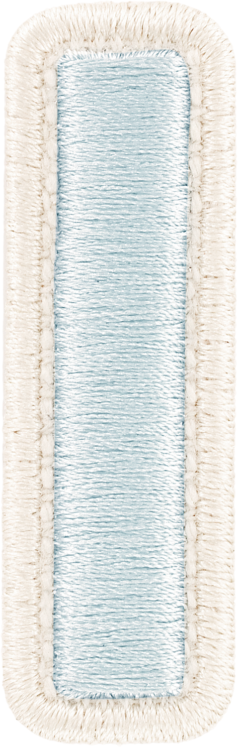 Sky Rolled Embroidery Letter Patches