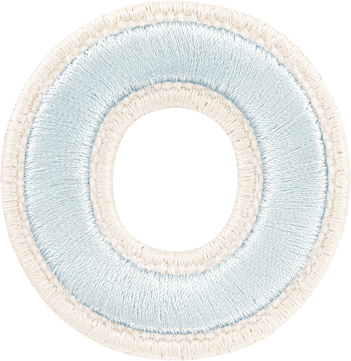 Sky Rolled Embroidery Letter Patches